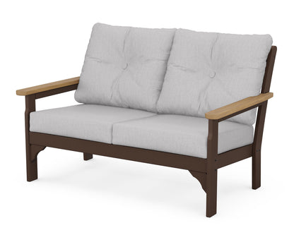 POLYWOOD® Vineyard Deep Seating Loveseat in Mahogany / Natural / Granite