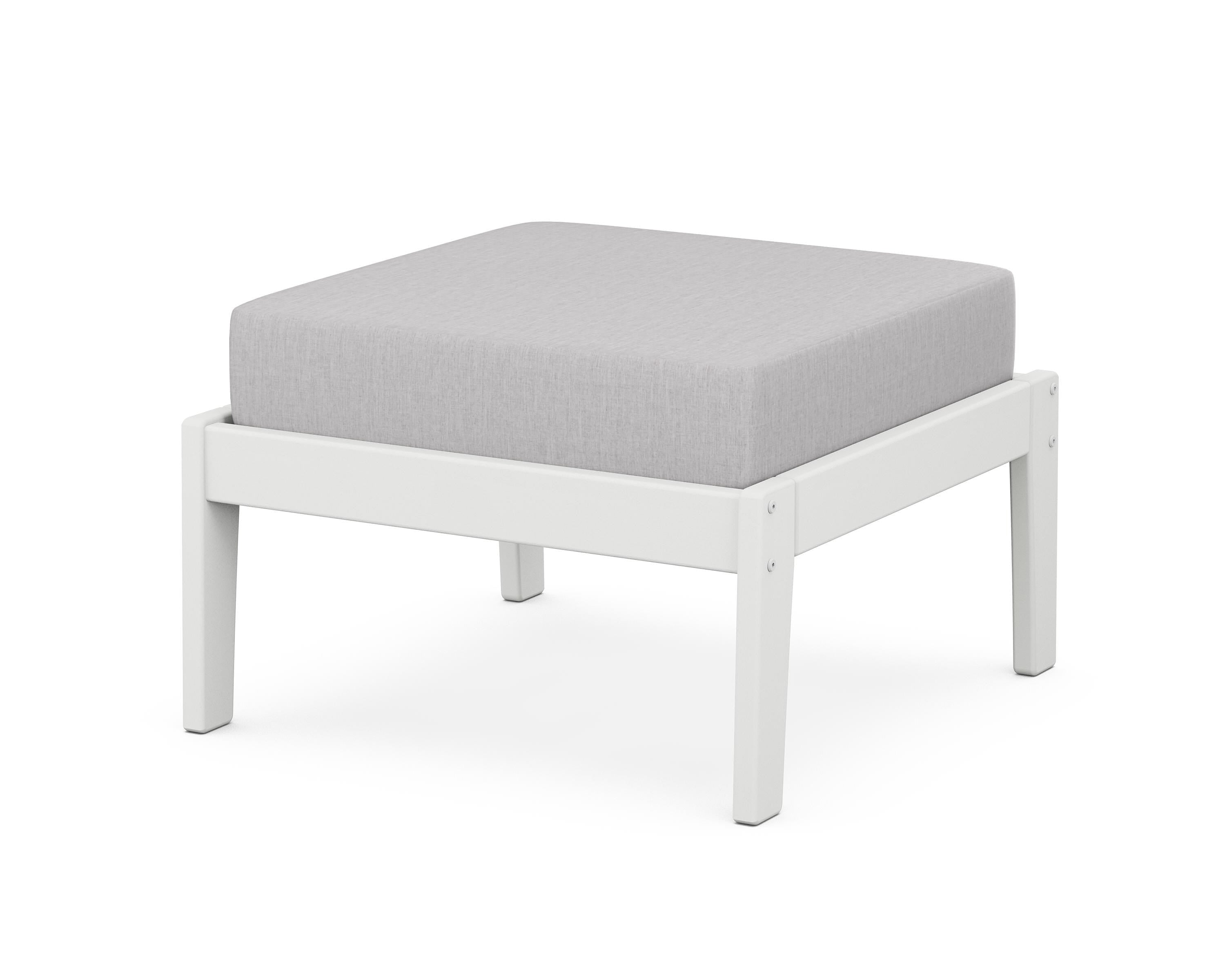 Unbranded Deep Seating Ottoman in White / Granite