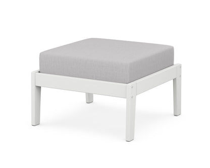 Unbranded Deep Seating Ottoman in White / Granite