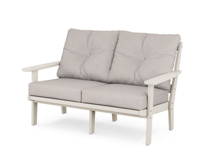 POLYWOOD® Oxford Deep Seating Loveseat in Sand / Dune Burlap