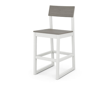 POLYWOOD® EDGE Bar Side Chair in White / Driftwood