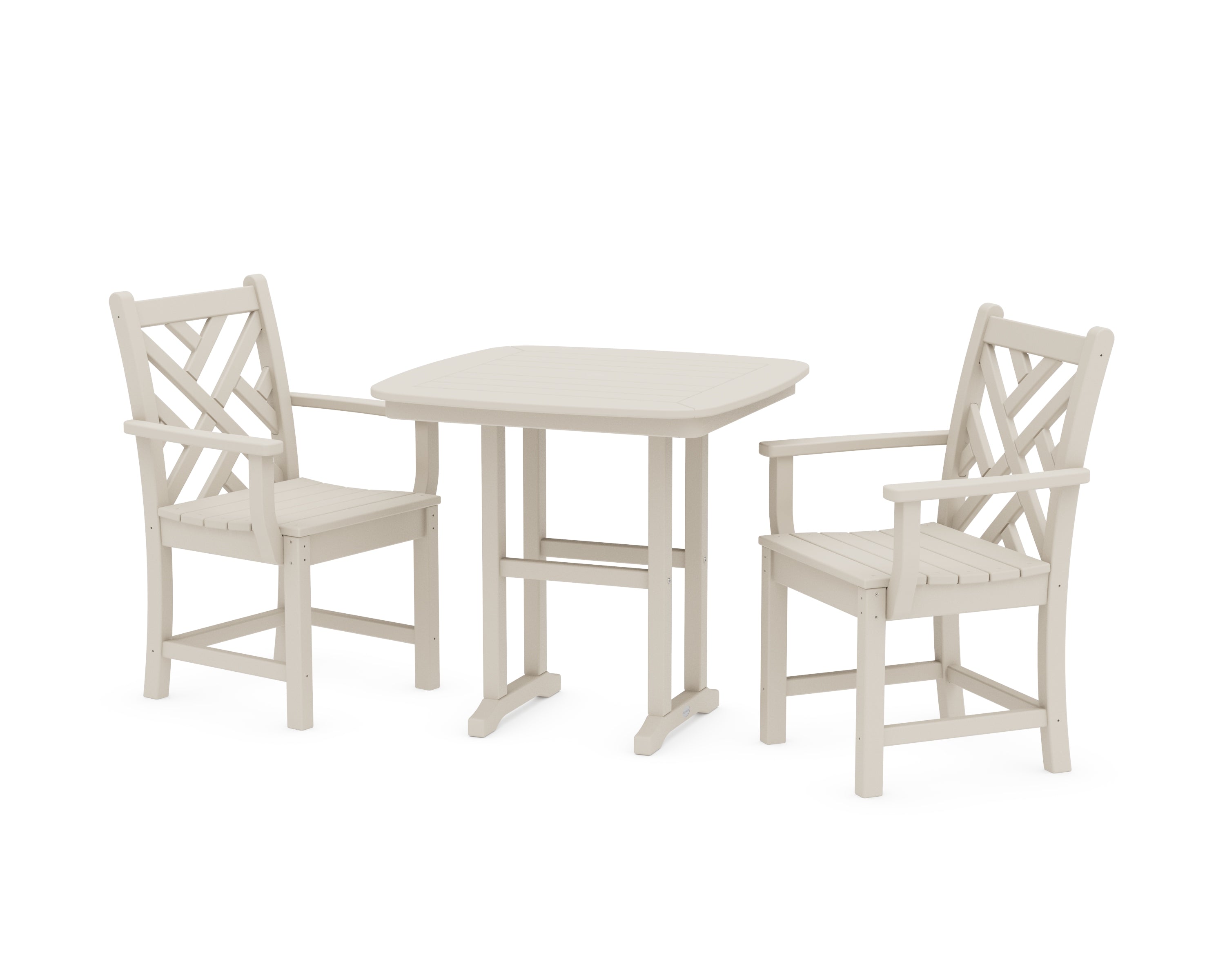 POLYWOOD® Chippendale 3-Piece Dining Set in Sand