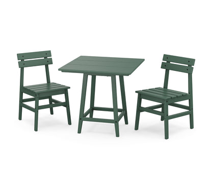POLYWOOD® Modern Studio Plaza Chair 3-Piece Bistro Dining Set in Green