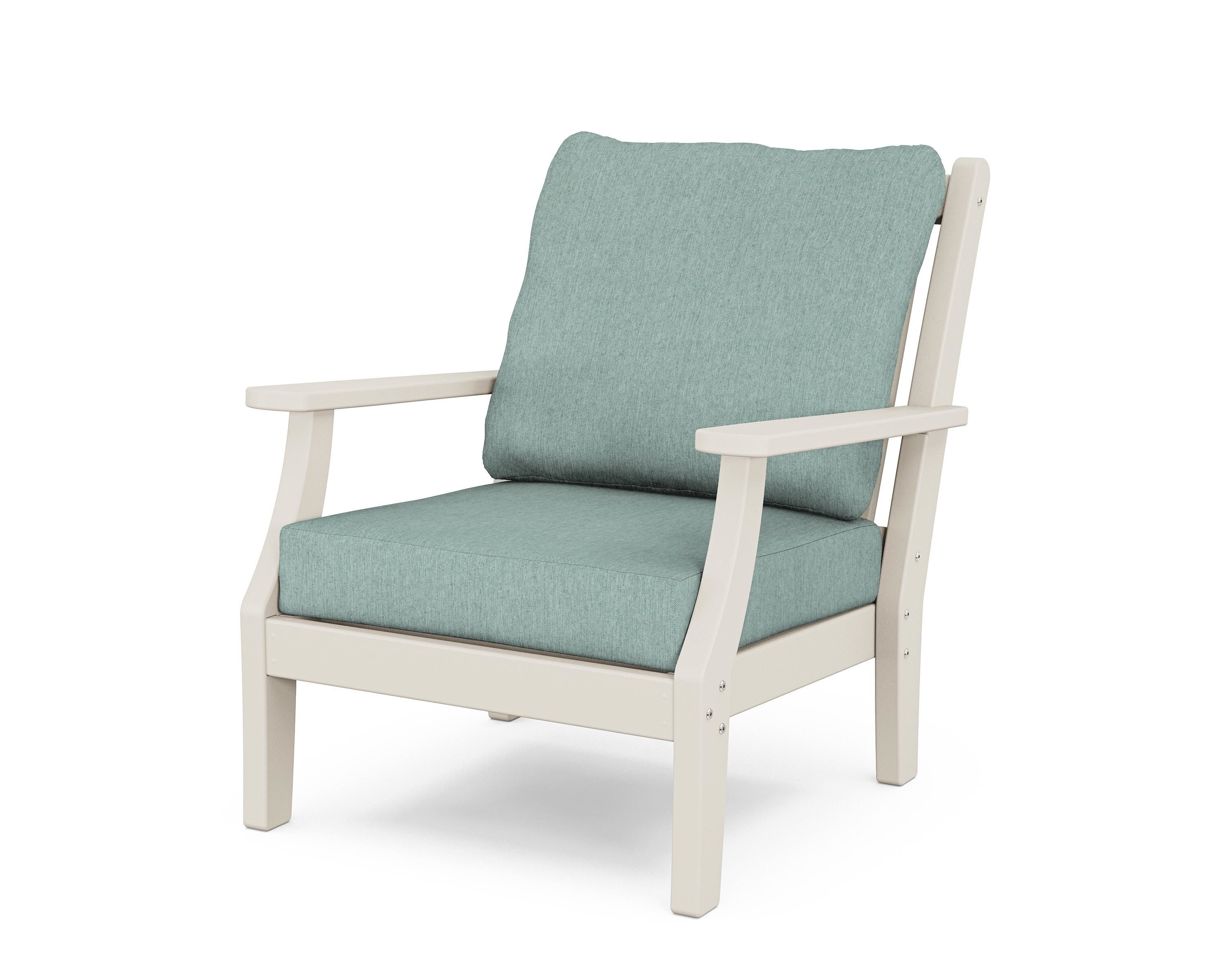 Country Living Wovendale Deep Seating Chair in Sand / Glacier Spa