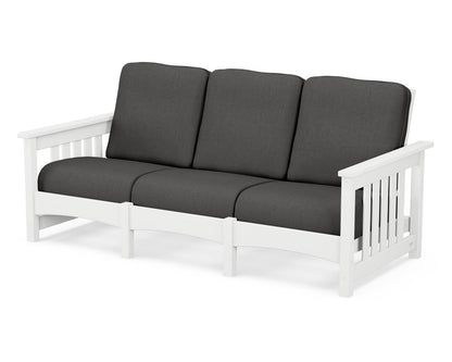 POLYWOOD® Club Mission Sofa in White / Spectrum Carbon
