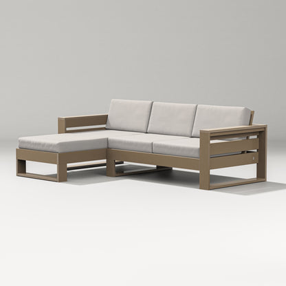 PW Designer Series Latitude Left Chaise Sectional in Vintage Sahara / Cast Ash