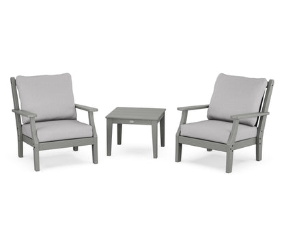Country Living Wovendale 3-Piece Deep Seating Set in Slate Grey / Granite