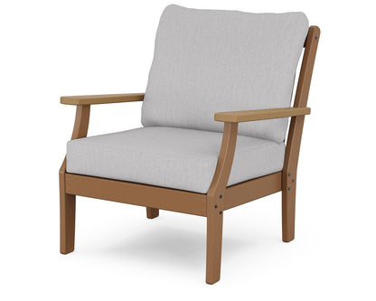 POLYWOOD® Braxton Deep Seating Chair in Teak / Natural / Granite