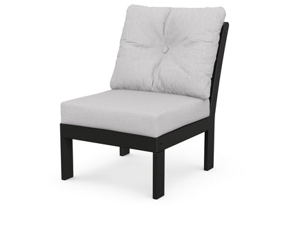 POLYWOOD® Vineyard Modular Armless Chair in Black / Granite