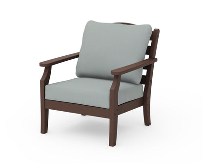 Draper James™ by  POLYWOOD® Savannah Deep Seating Chair in Mahogany / Spa