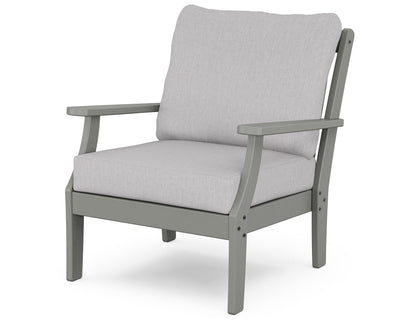 POLYWOOD® Braxton Deep Seating Chair in Slate Grey / Granite
