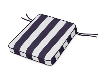Martha Stewart by POLYWOOD® Chinoiserie Rocker Seat Cushion in Cabana Stripe Navy