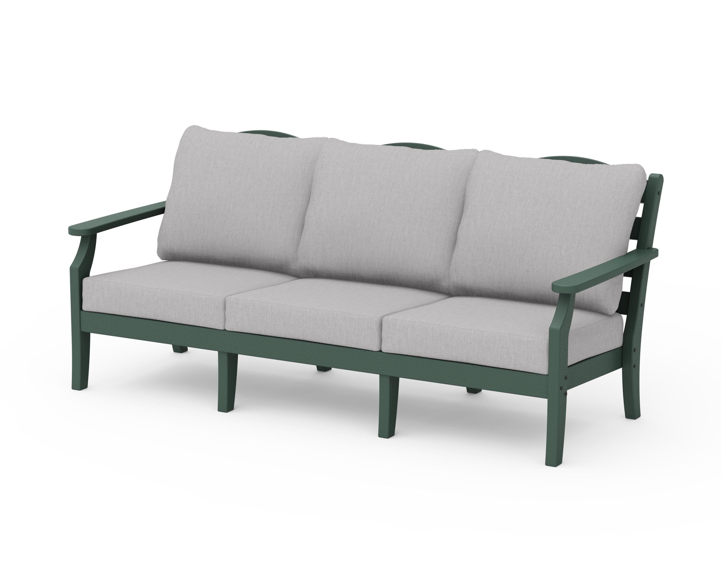 Draper James™ by  POLYWOOD® Savannah Deep Seating Sofa in Green / Granite