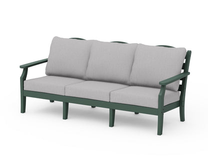 Draper James™ by  POLYWOOD® Savannah Deep Seating Sofa in Green / Granite