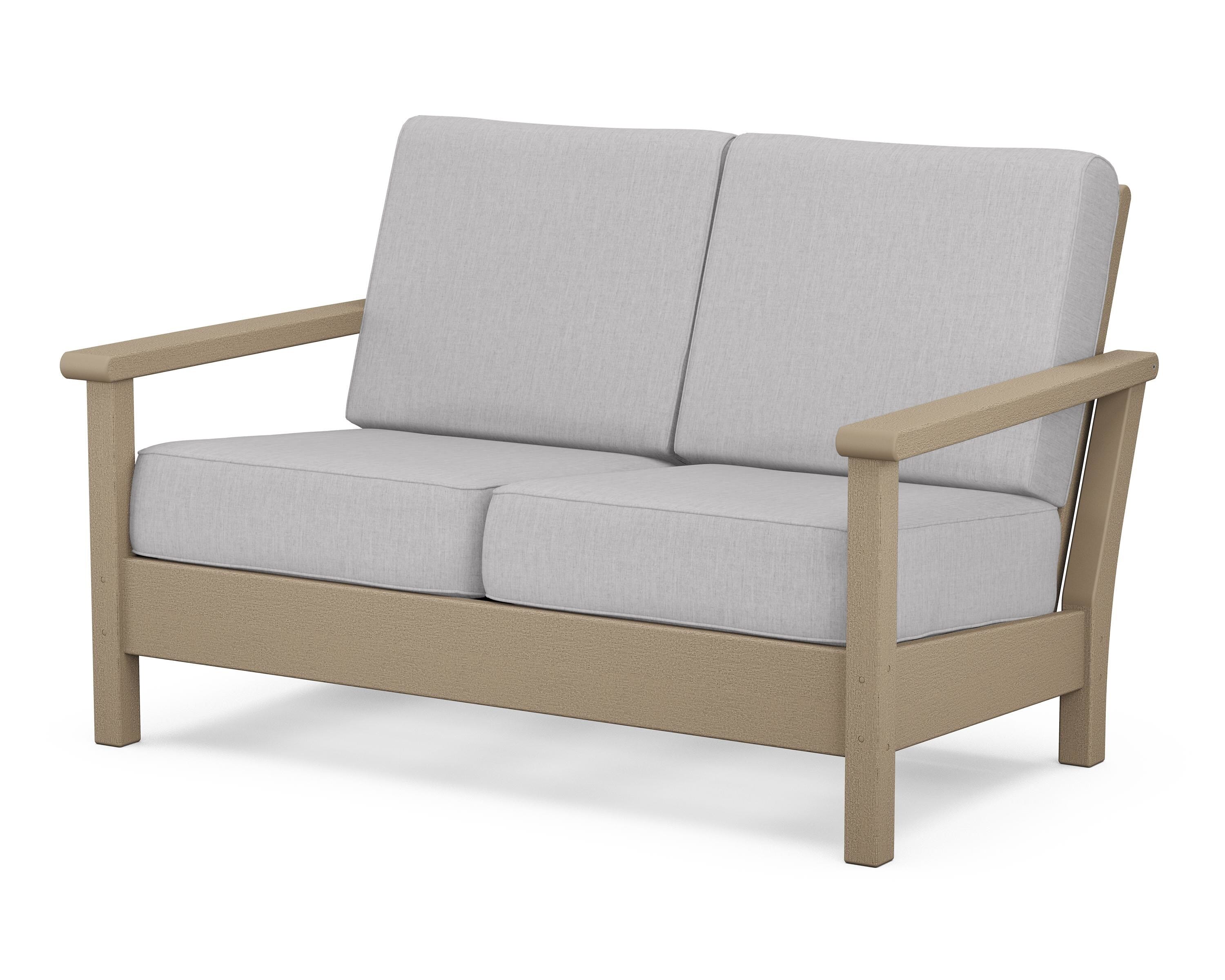 POLYWOOD® Harbour Deep Seating Loveseat in Vintage Sahara / Granite