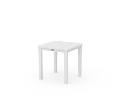 POLYWOOD® Main Street 18" Side Table in White / White
