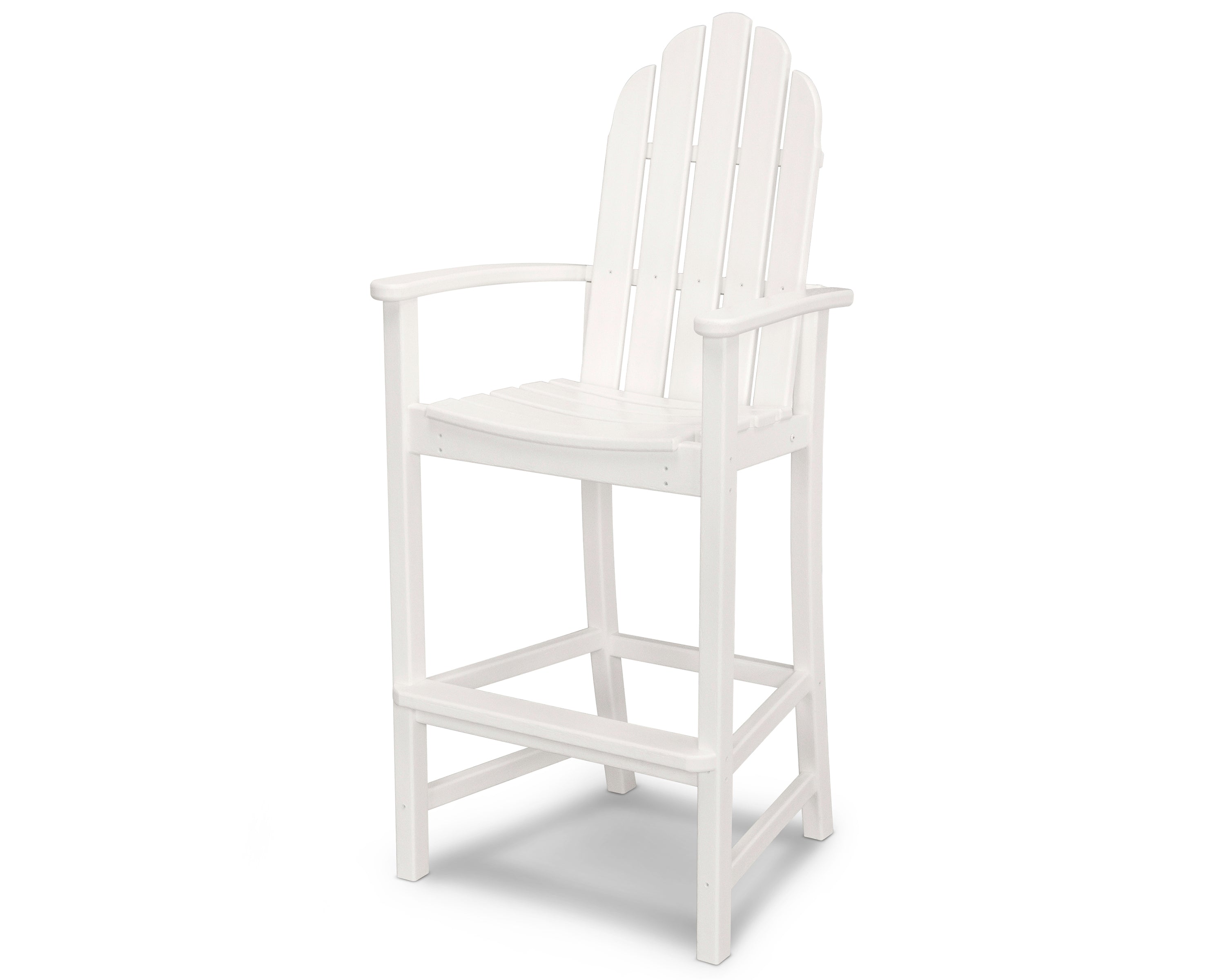 POLYWOOD® Classic Adirondack Bar Chair in White