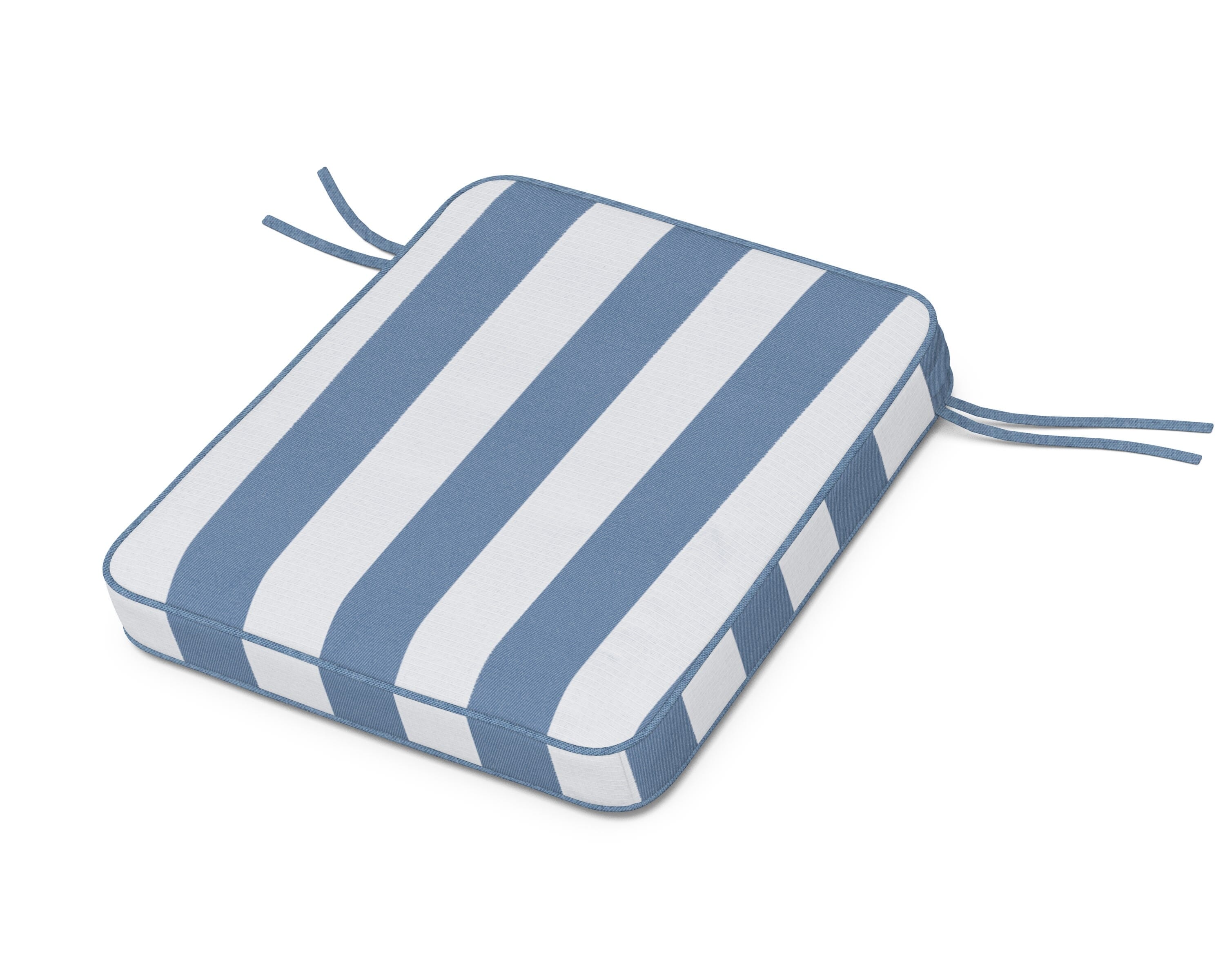 Martha Stewart by POLYWOOD® Chinoiserie Rocker Seat Cushion in Cabana Stripe Sky Blue