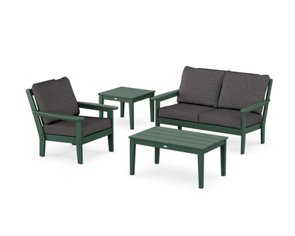 Country Living Wovendale 4-Piece Deep Seating Set in Green / Ash Charcoal