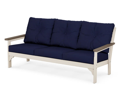 POLYWOOD® Vineyard Deep Seating Sofa in Sand / Kona / Navy