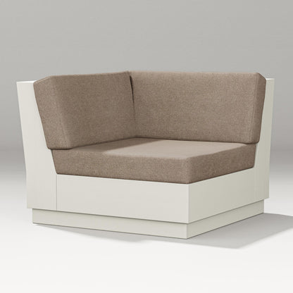PW Designer Series Elevate Modular Corner Chair in Vintage White / Spiced Burlap
