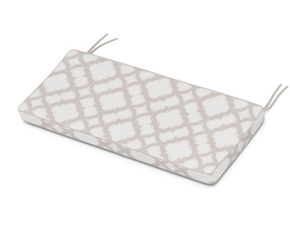 Martha Stewart by POLYWOOD® Chinoiserie Bench Seat Cushion in Trellis Dune Burlap