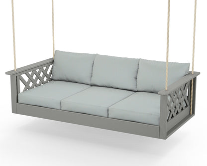 Country Living Wovendale Daybed Swing in Slate Grey / Spa