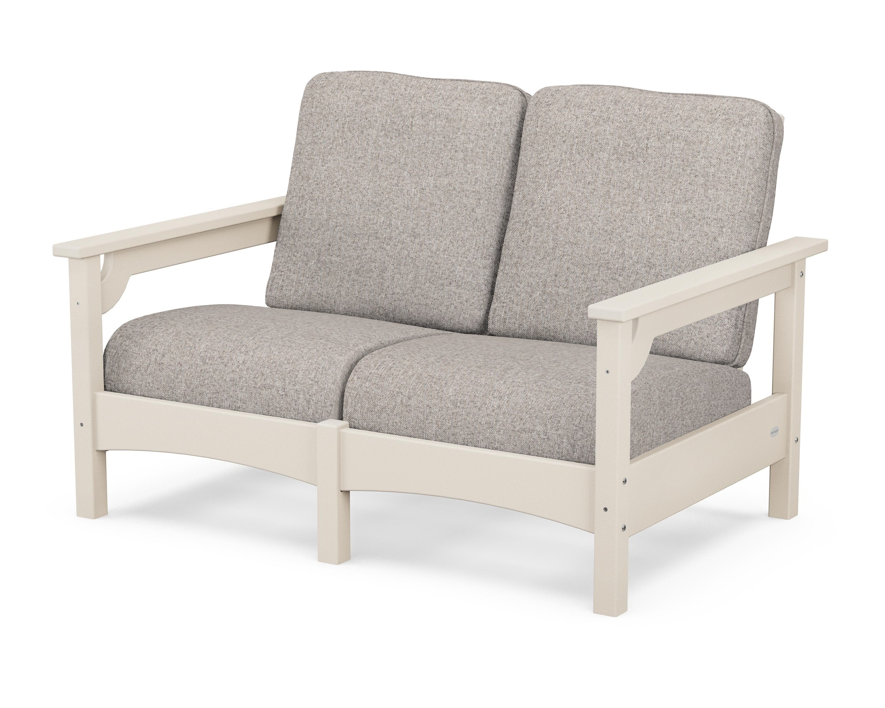 POLYWOOD® Club Loveseat in Sand / Weathered Tweed