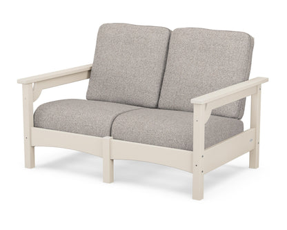 POLYWOOD® Club Loveseat in Sand / Weathered Tweed