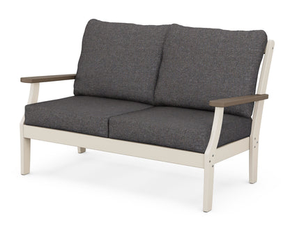 POLYWOOD® Braxton Deep Seating Loveseat in Sand / Kona / Ash Charcoal