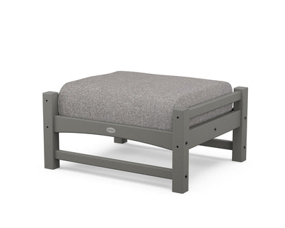 POLYWOOD® Club Ottoman in Slate Grey / Grey Mist