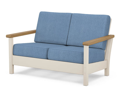 POLYWOOD® Harbour Deep Seating Loveseat in Sand / Natural / Sky Blue