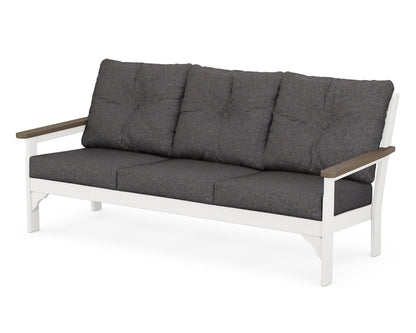 POLYWOOD® Vineyard Deep Seating Sofa in White / Kona / Ash Charcoal