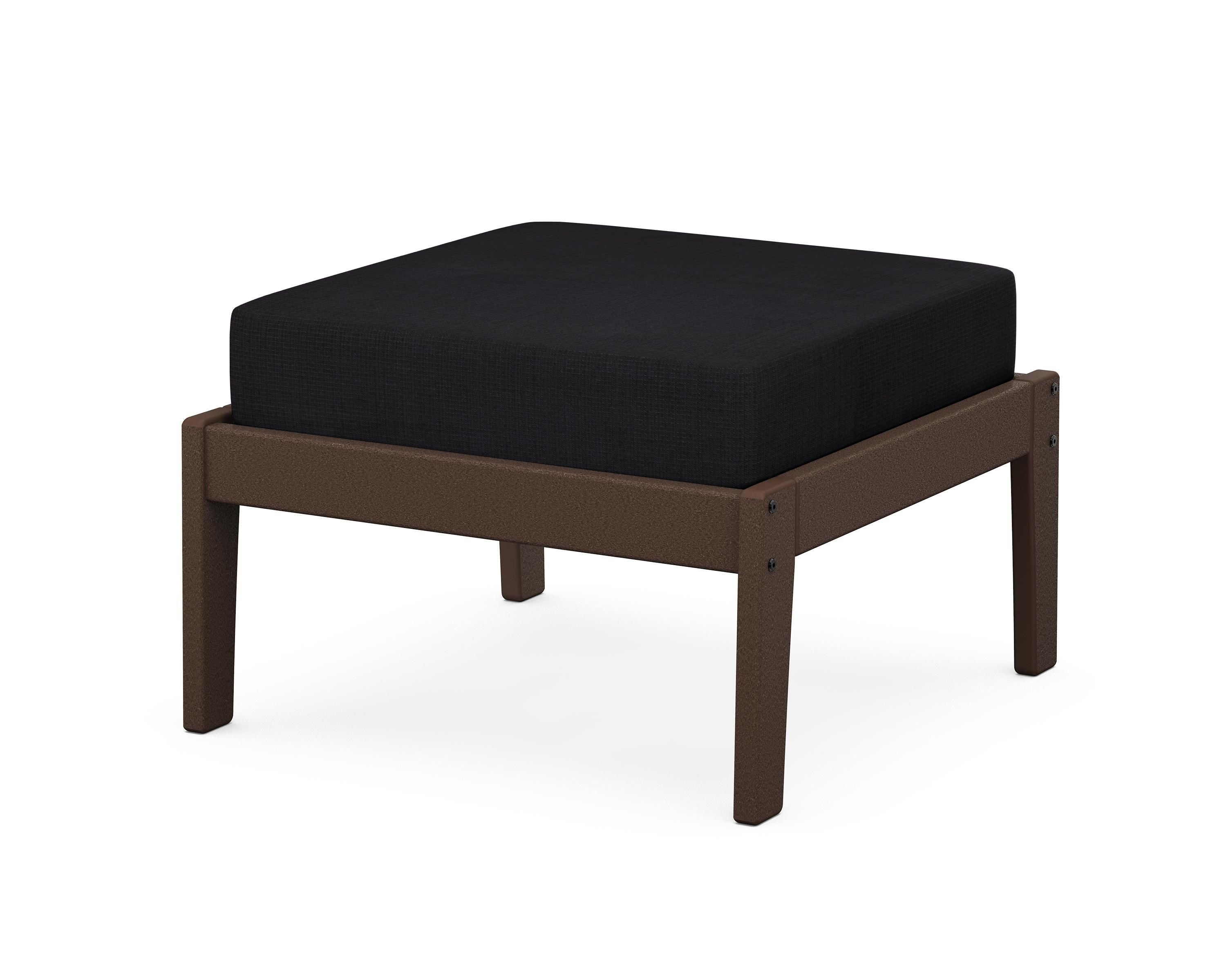 Unbranded Deep Seating Ottoman in Mahogany / Midnight Linen