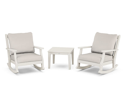 Country Living Wovendale 3-Piece Deep Seating Rocker Set in Sand / Cast Ash