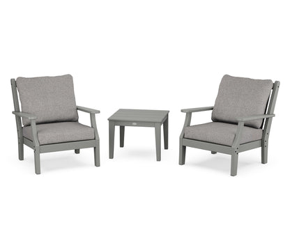 Country Living Wovendale 3-Piece Deep Seating Set in Slate Grey / Grey Mist