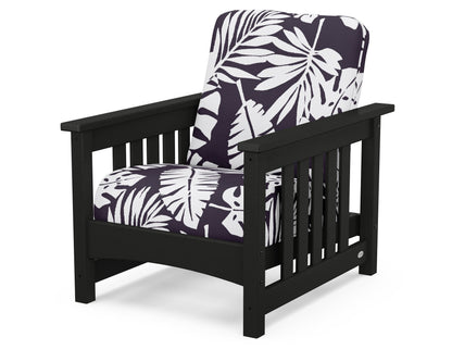 POLYWOOD® Club Mission Chair in Black / Leaf Navy