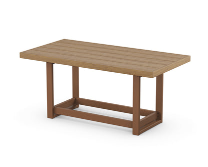 POLYWOOD® EDGE 40 x 78 Counter Table in Teak / Natural