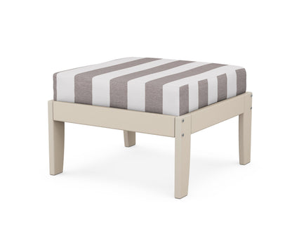 Unbranded Modular Ottoman - Classic in Sand / Cabana Stripe Grey Mist