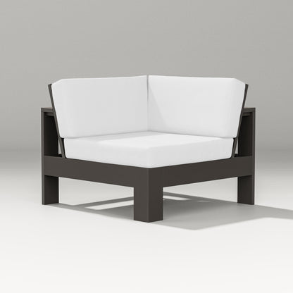 PW Designer Series Latitude Modular Corner Chair in Vintage Coffee / Natural