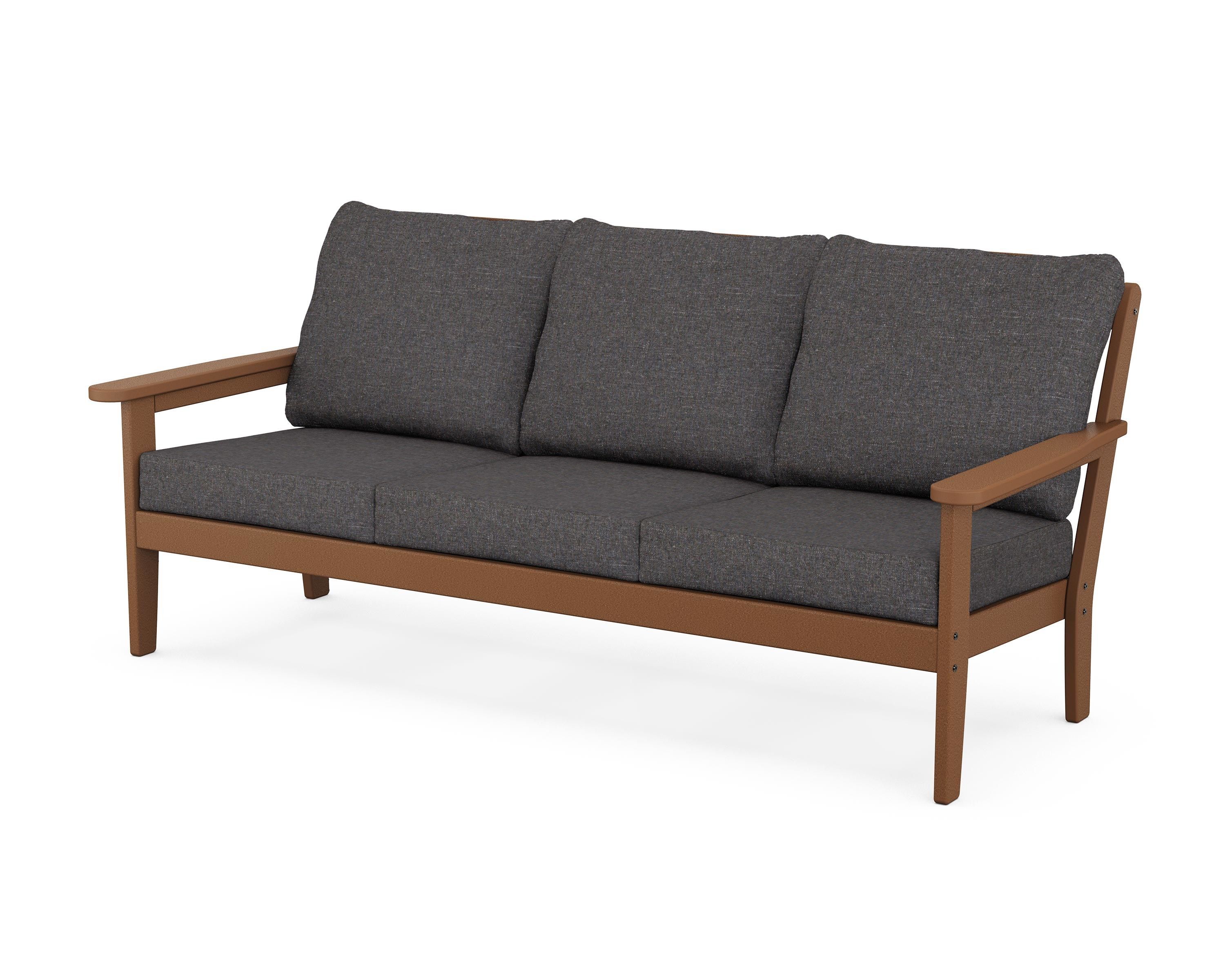 Country Living Cottage Deep Seating Sofa in Teak / Ash Charcoal