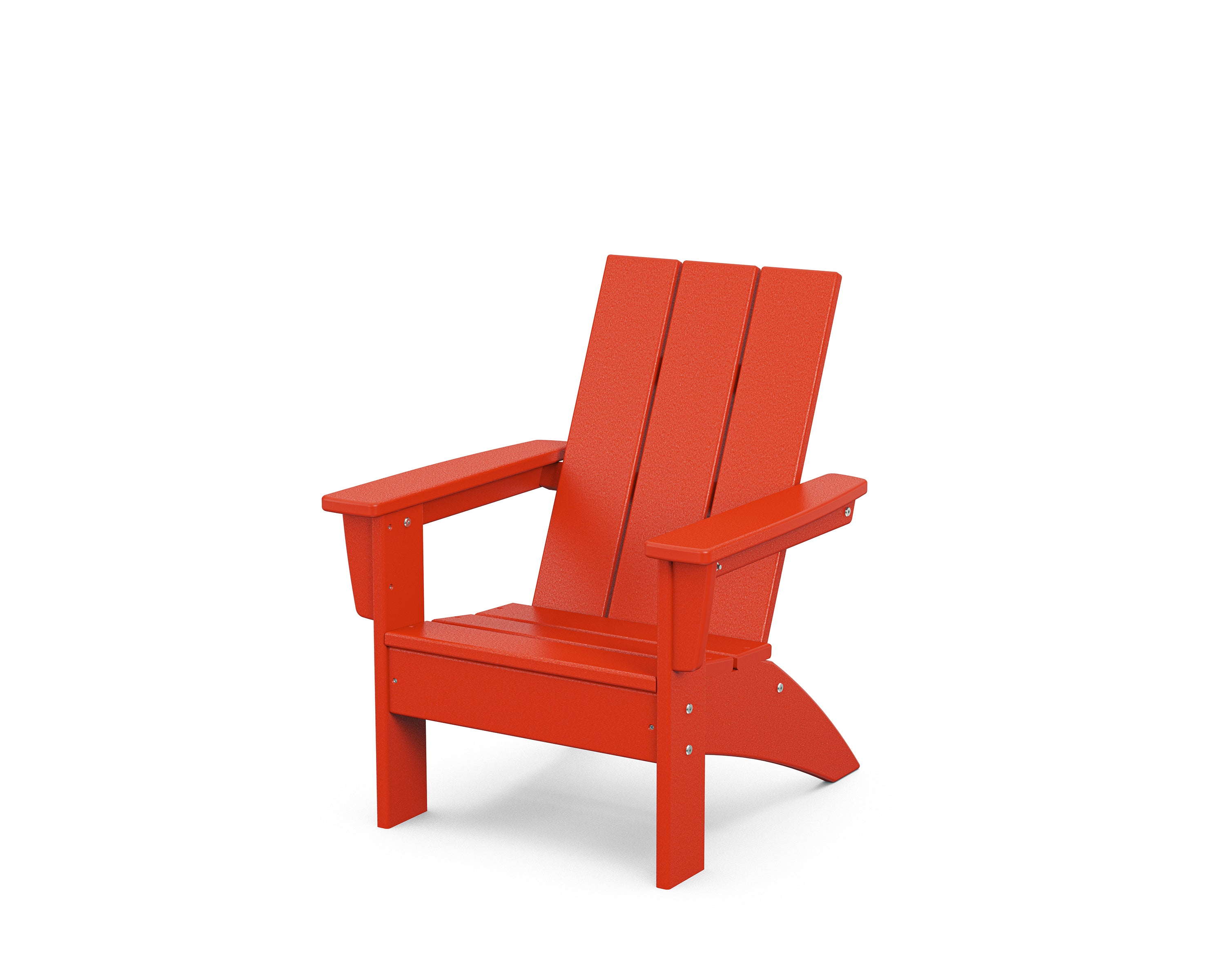 POLYWOOD® Kids Modern Adirondack Chair in Sunset Red