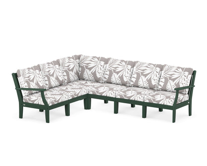 POLYWOOD® Braxton Modular 6-Piece Deep Seating Set in Green / Leaf Grey Mist