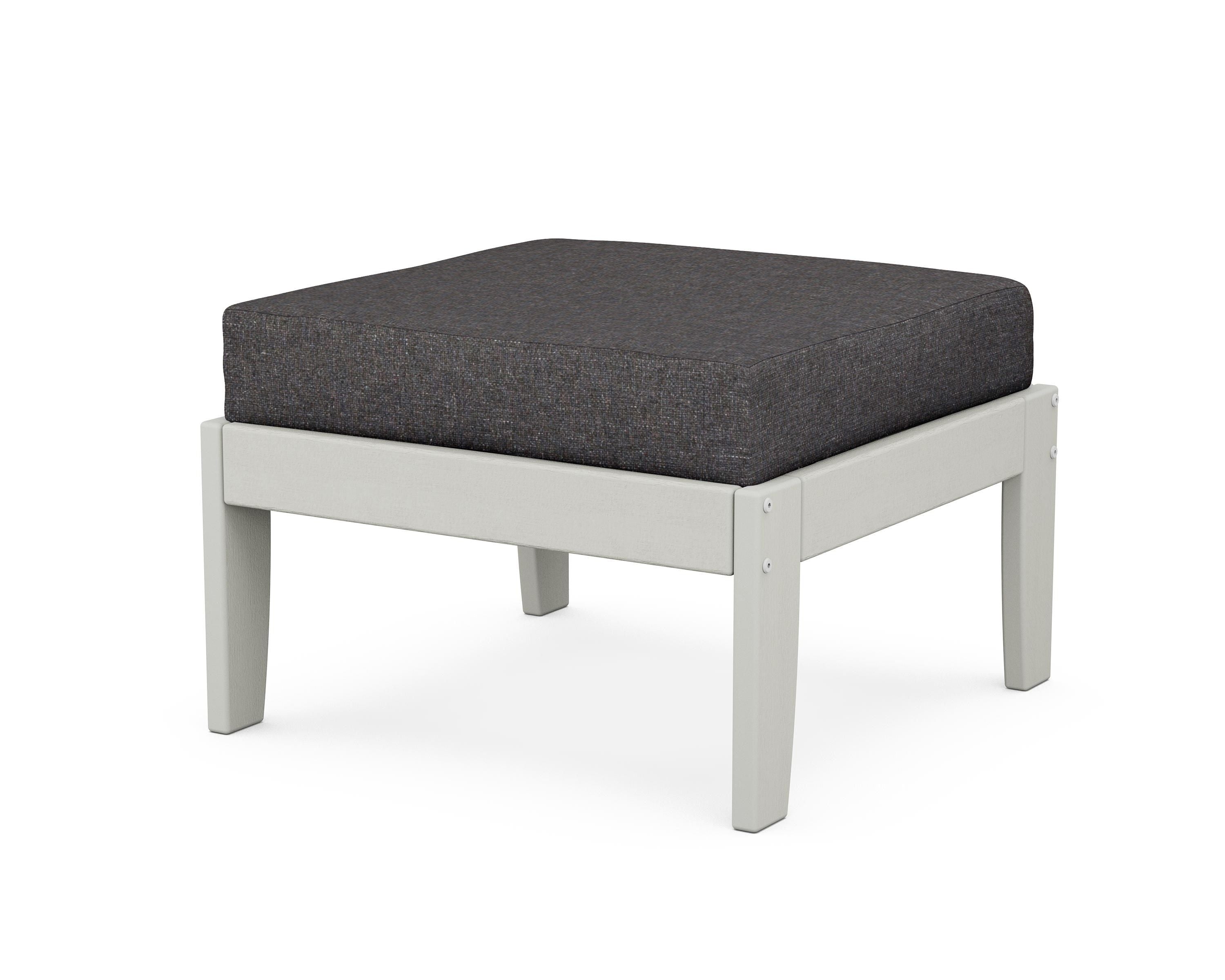 Unbranded Modular Ottoman - Classic in Vintage White / Ash Charcoal