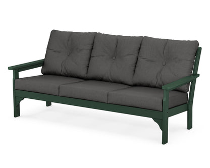 POLYWOOD® Vineyard Deep Seating Sofa in Green / Spectrum Carbon