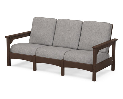 POLYWOOD® Club Sofa in Mahogany / Grey Mist