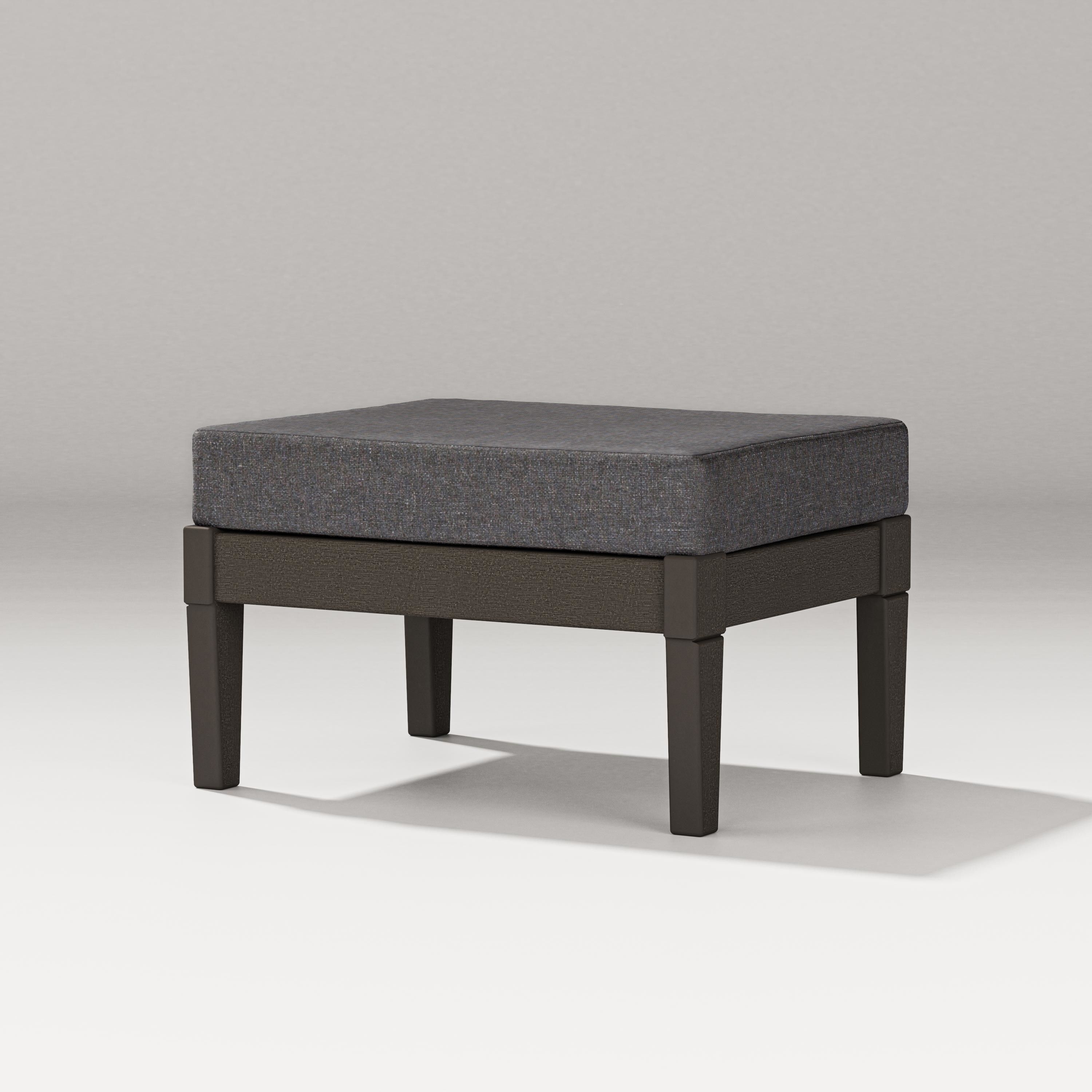 PW Designer Series Estate Lounge Ottoman in Vintage Coffee / Ash Charcoal