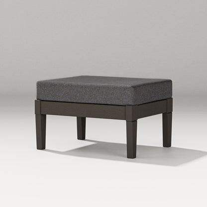 PW Designer Series Estate Lounge Ottoman in Vintage Coffee / Ash Charcoal