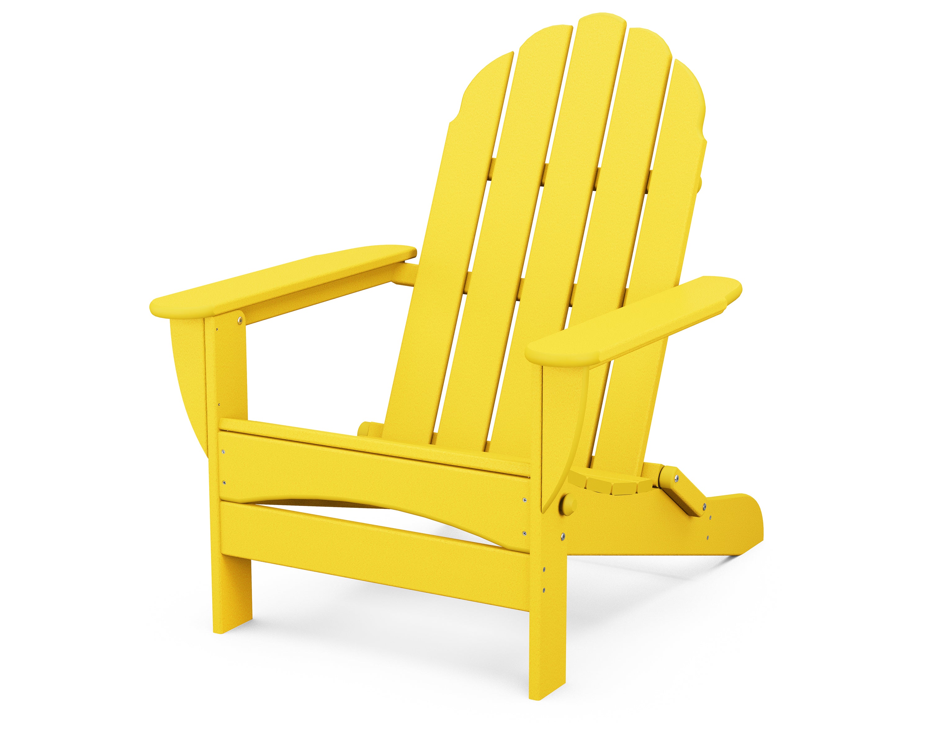 POLYWOOD® Classic Oversized Folding Adirondack Chair in Lemon