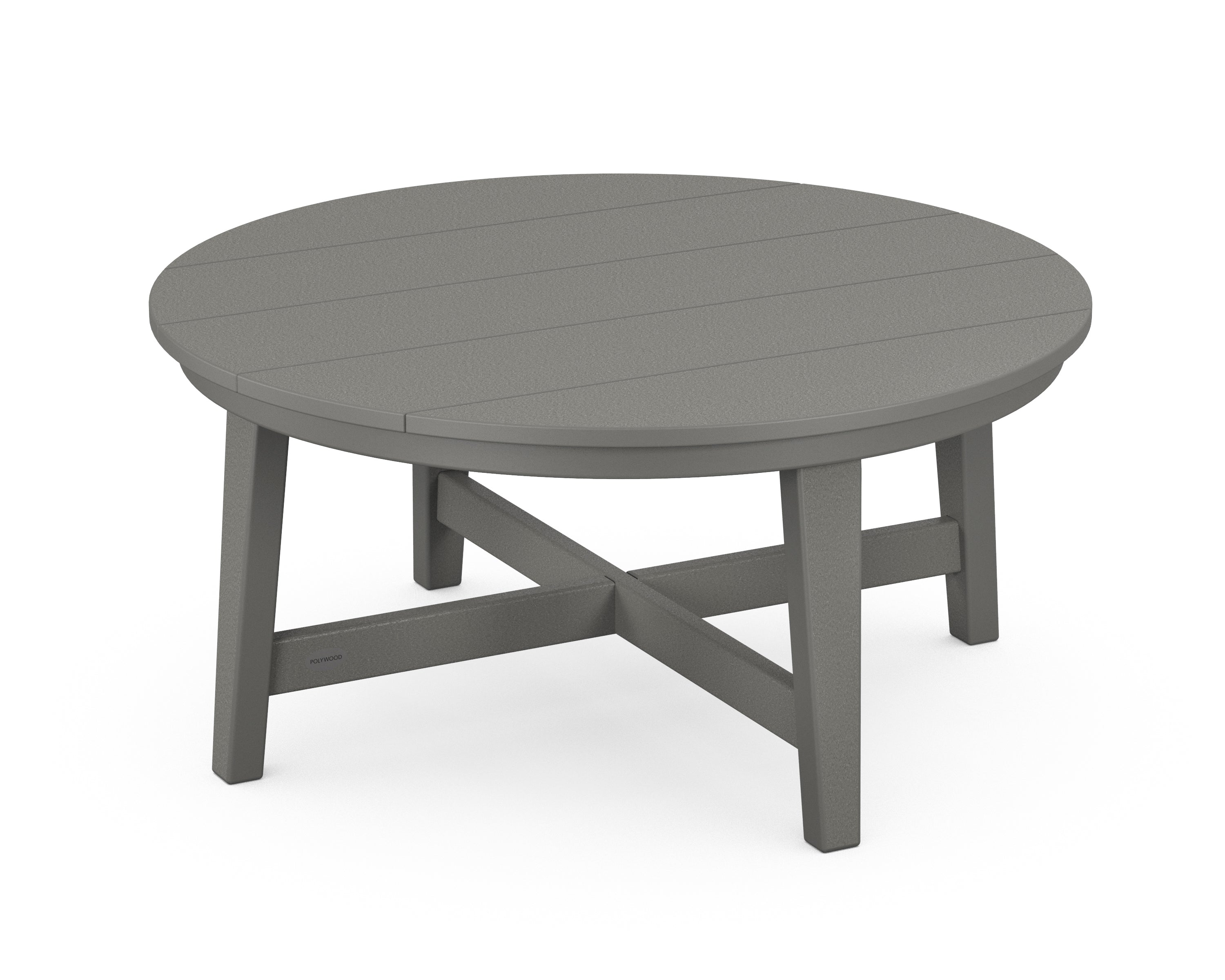 POLYWOOD® Newport 36" Round Coffee Table in Slate Grey